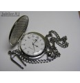 Timemaster 011/06.Męski stalowy, kieszonkowy zegarek na łańcuszku.